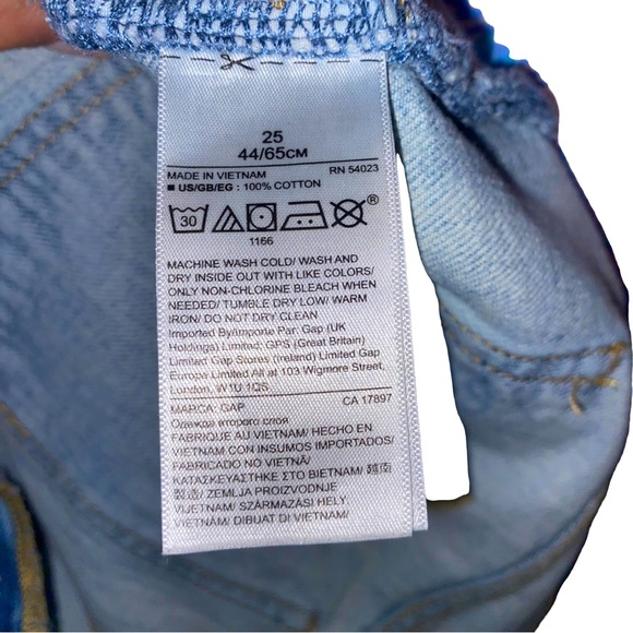 Gap Boyfriend Mid Rise Jean Denim Long Shorts Size 25 - Picture 6 of 8